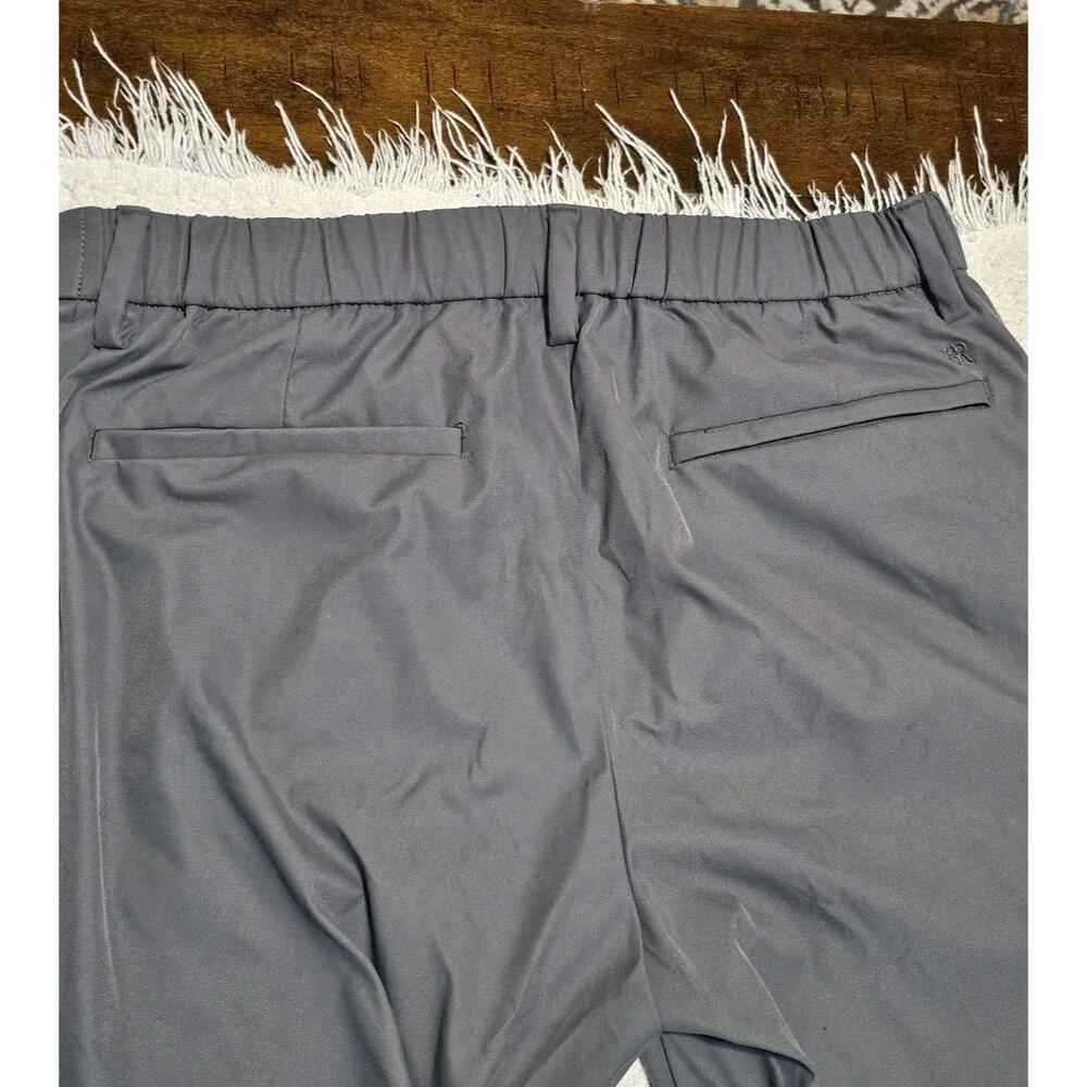 Banana Republic Mens Gray Performance Golf Chino Pants 34x29 Elastic Waist Stret